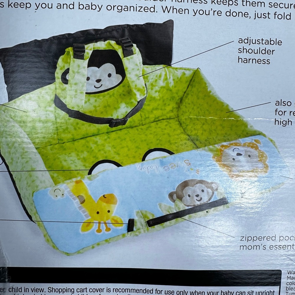 Carters Shopping Cart and High Chair Cover with Harness Monkey Jungle - Picture 7 of 7